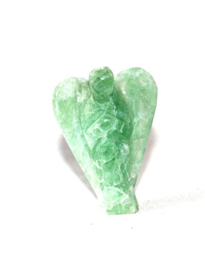 Green Flourite Gemstone Angel | 2-inch | Carved Pocket Crystal Guardian Angel | Natural Crystal Angel | Home Office Decor