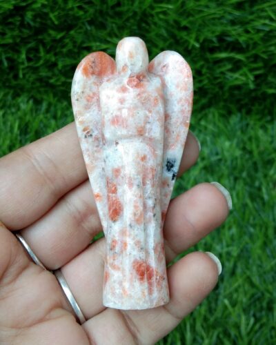 Sunstone gemstone Angel | 3-inch | Spiritual Energy | Divine | Natural Gemstone Angel | Home Office Decor