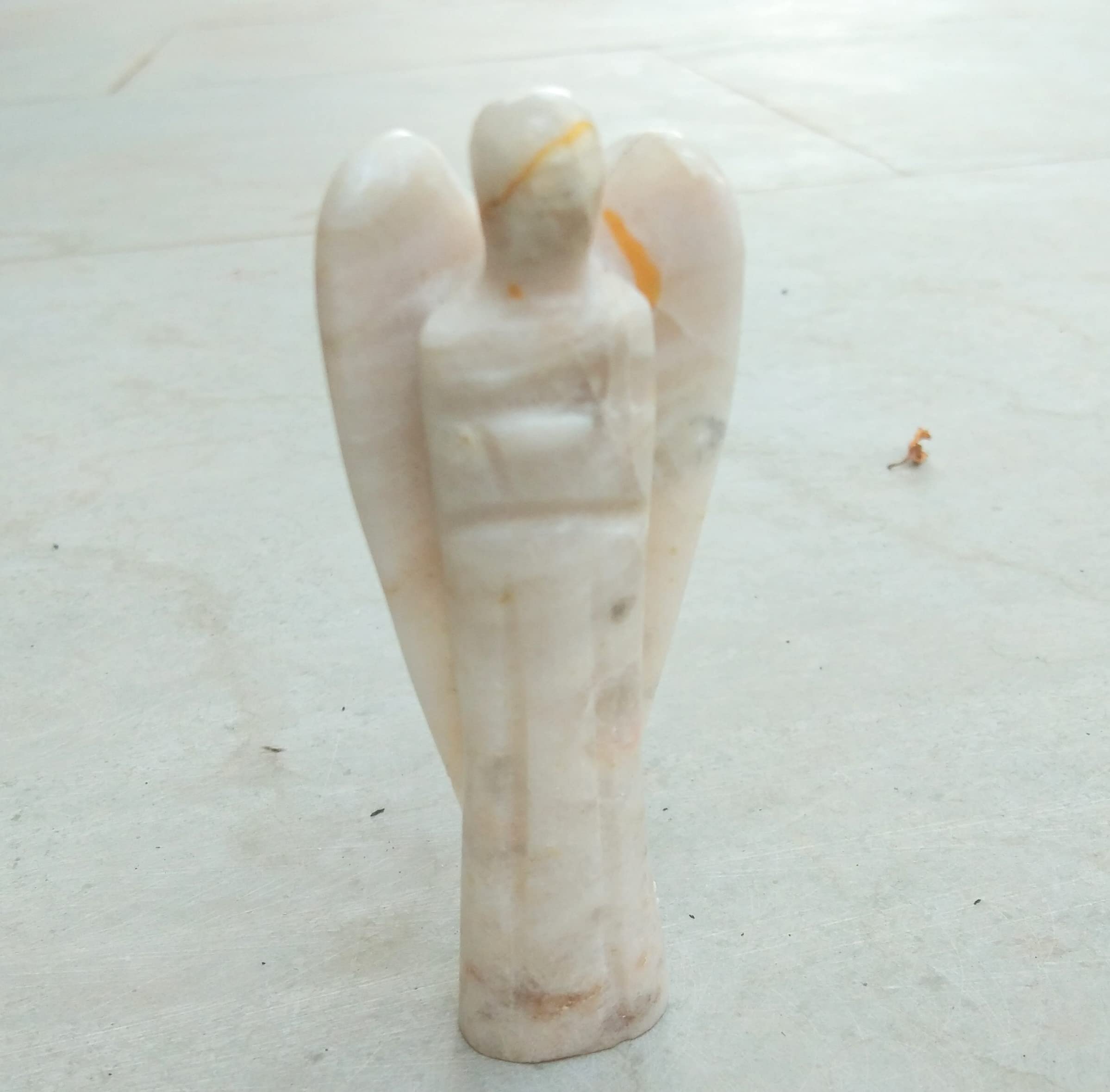 Rainbow Moonstone Angel | 3-inch | Guardian Angel | Natura Gemstone Angel | Home Office Decor