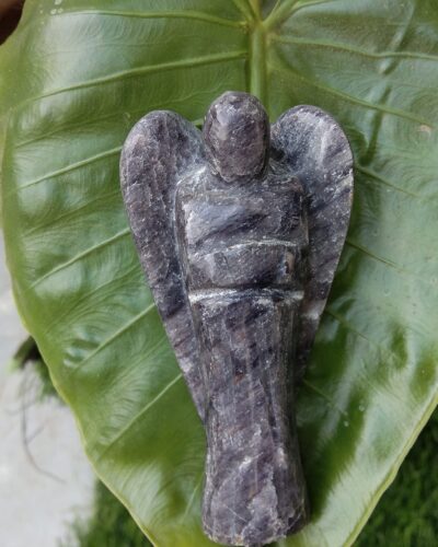 Blue Aventurine Gemstone Angel | 3-inch | Crystal Figurine Statue Pocket Angel | Natural Crystal | Home Office Decor