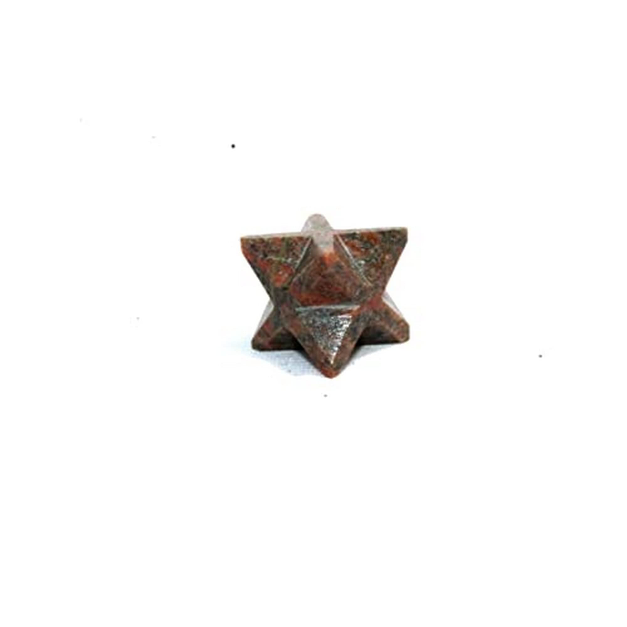 Unakite Gemstone Merkaba | 1-inch | Irritation Desires Purification | Decoration Item | Natural Gemstone Merkaba