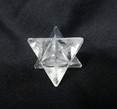 Crystal Quartz Gemstone Merkaba | 1-inch | Energy Amplification | Chakra Balancing | Natural Gemstone Merkaba