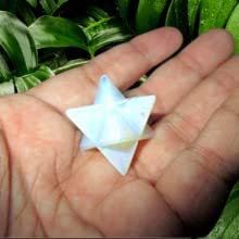 Opalite Gemstone Merkaba | 1-inch | Inspiration Ying Yang Perfection | Decorative Item | Natural Crystal Merkaba