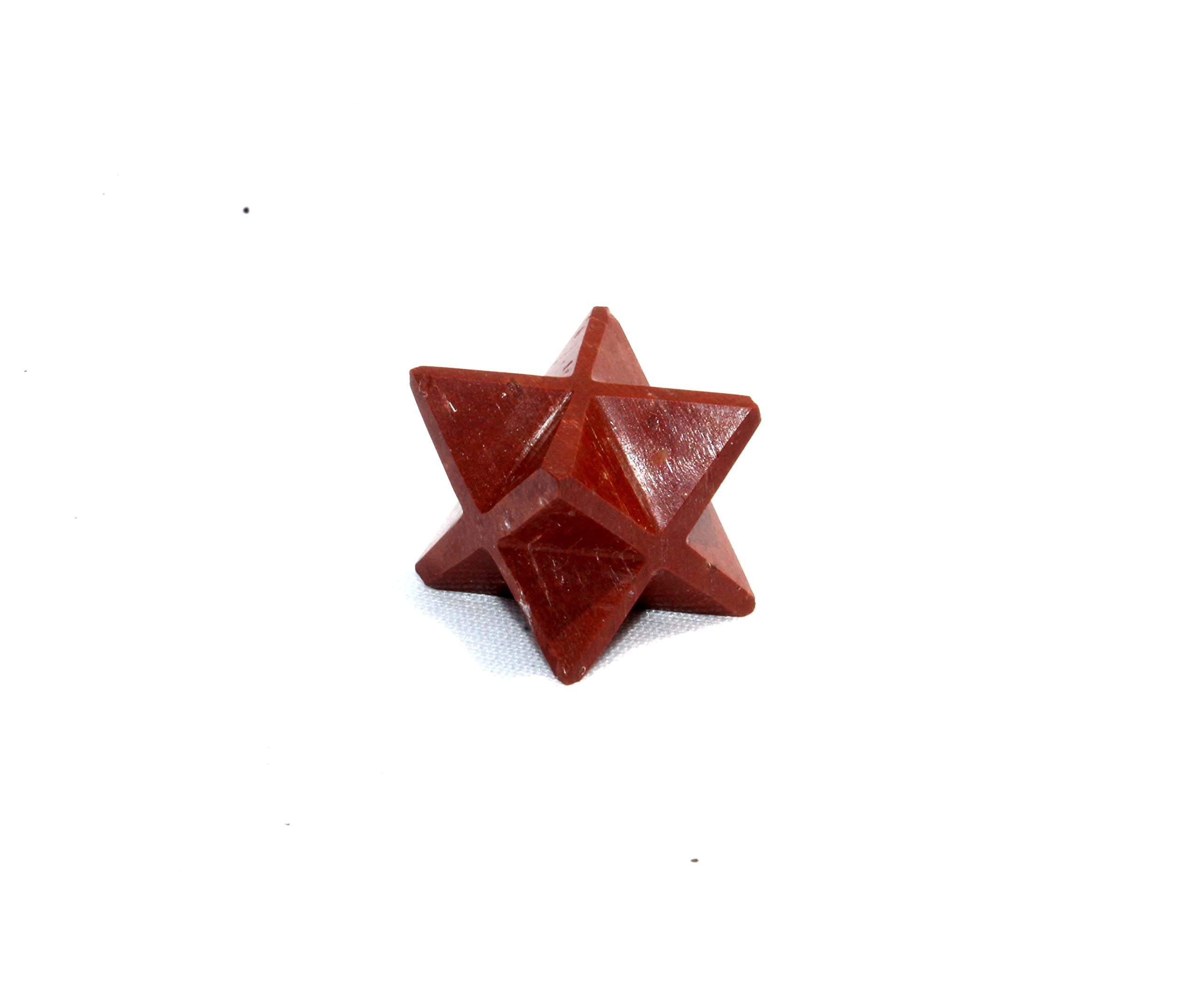 Red Jasper Gemstone Merkaba | 1-inch | Grounding Support & Stability | Spirituality | Natural Crystal Merkaba
