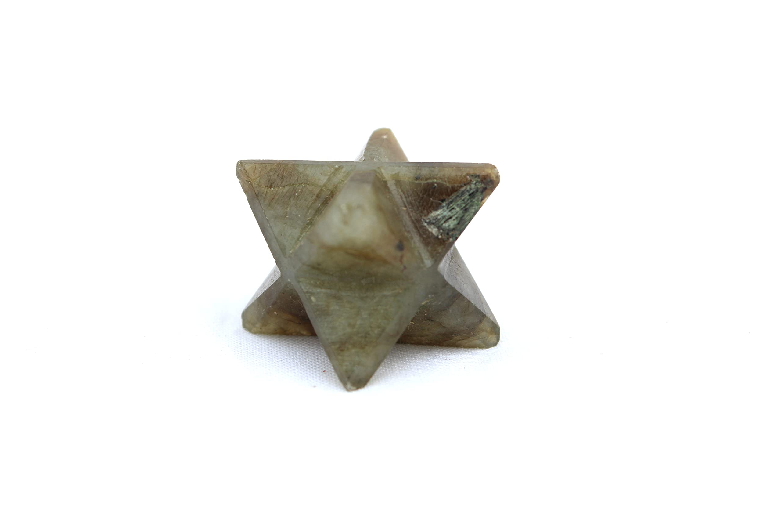 Labradorite Gemstone Merkaba | 1-inch | Spiritual Energy | Natural Gemstone Merkaba | Decorative Item | Home Office Decor