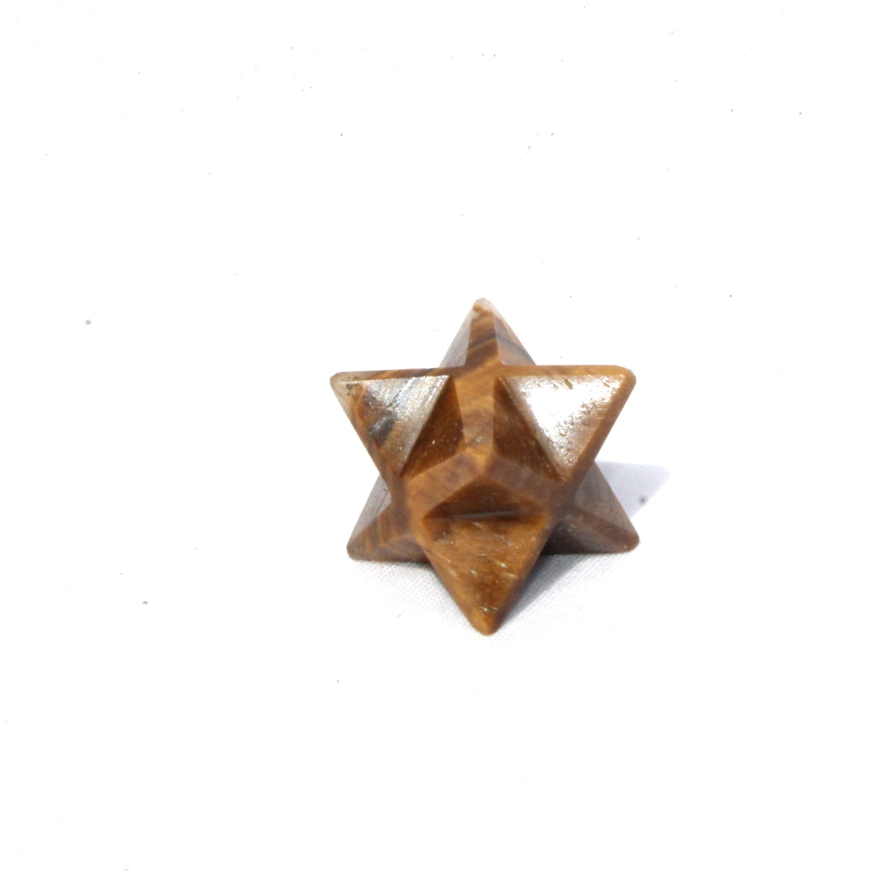 Tiger Eye Gemstone Merkaba | 1-inch | Protection | Spiritual Energy | Home Office Decor | Decorative Item