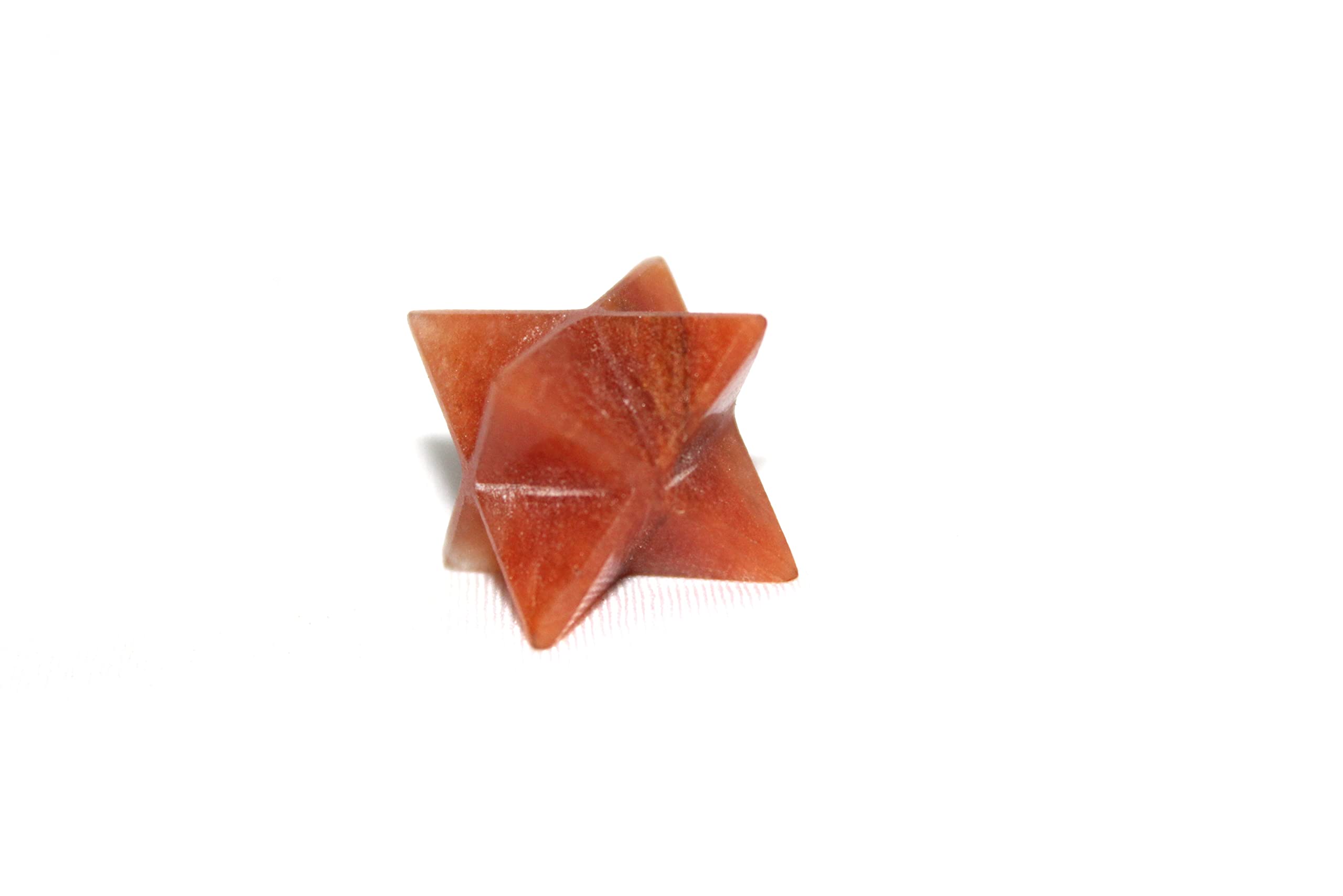 Red Aventurine Gemstone Merkaba | 1-inch | Spirituality | Natural gemstone Merkaba | Decorative Item | Home Office Decor