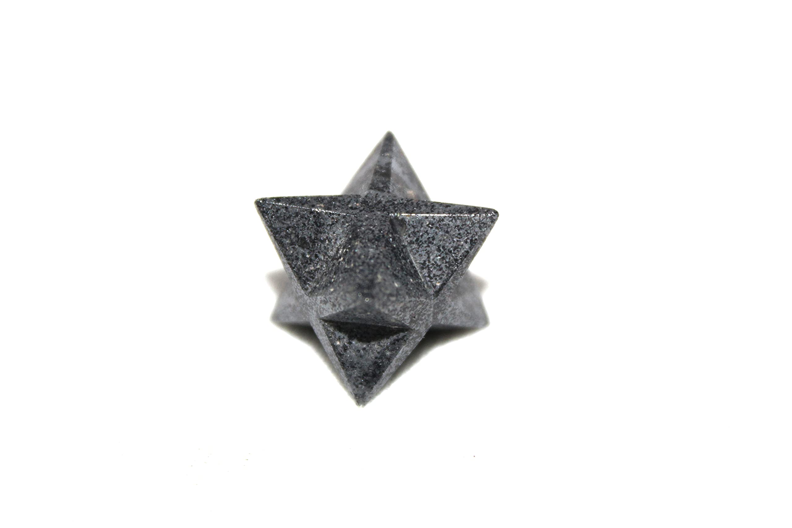 Hematite Gemstone Merkaba | 1-inch | Protection Energy | Natural Crystal Merkaba | Home Office Decor | Decorative Item