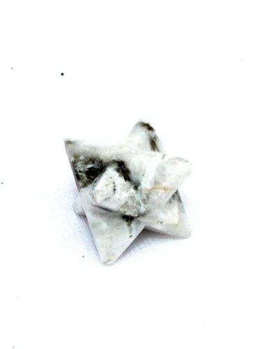 Rainbow Moonstone Gemstone Merkaba | 1-inch | Healing | Decorative Item | Home Office Decor