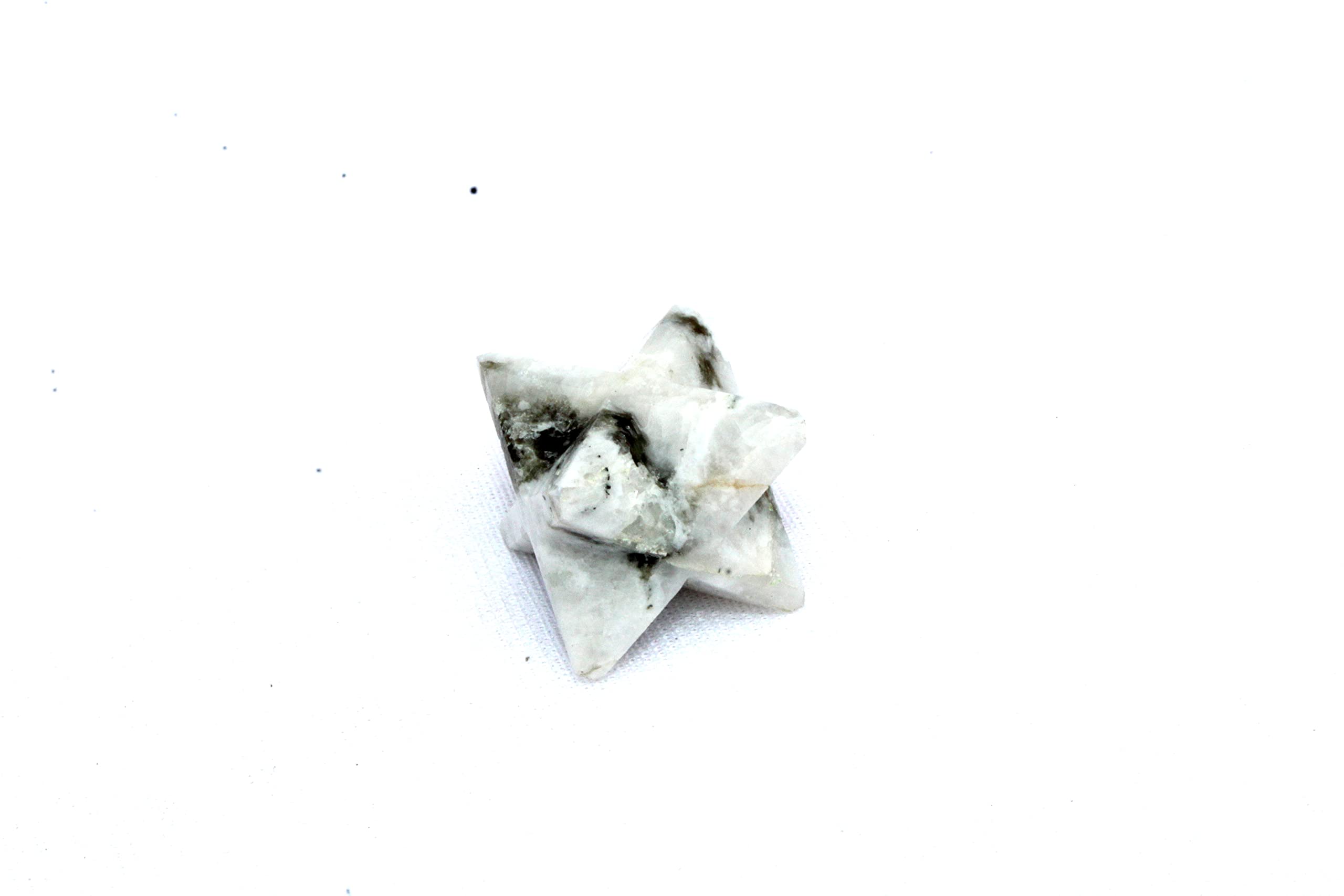 Rainbow Moonstone Gemstone Merkaba | 1-inch | Healing | Decorative Item | Home Office Decor