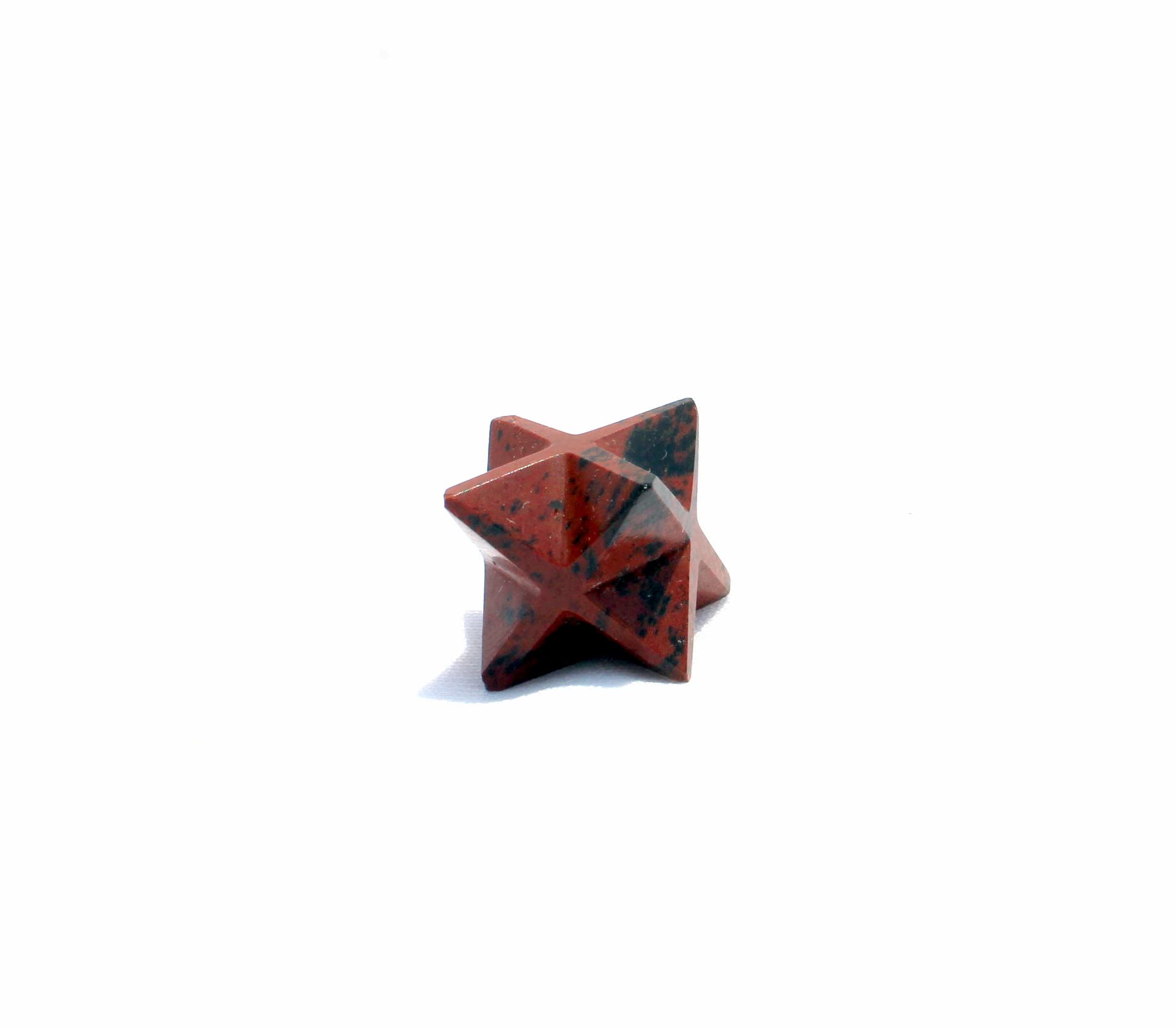 Mahogany Gemstone Merkaba | 1-inch | Spiritual energy | Natural Gemstone Merkaba | Home Office Decor | Decorative Item
