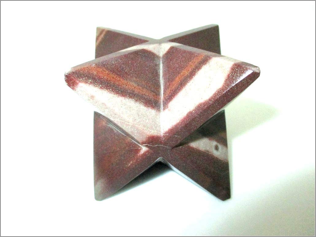 Narmada Stone Merkaba | 2-inch | Spiritual Divine | Natural Crystal Merkaba | Decorative Item | Home Office Decor