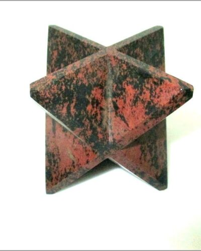 Mahogany Obsidian Gemstone Merkaba | 2-inch | Positive energy | Chakra Balancing | Natural Crystal Merkaba | Decorative item | Home Office Decor