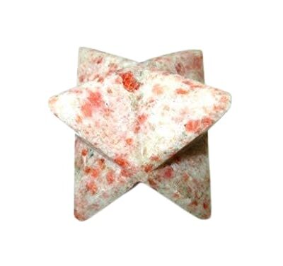 Sunstone Gemstone Merkaba | 2-inch | Spiritual Divine Mental Health | Natural Gemstone Merkaba | Decorative Item | Home Office Decor
