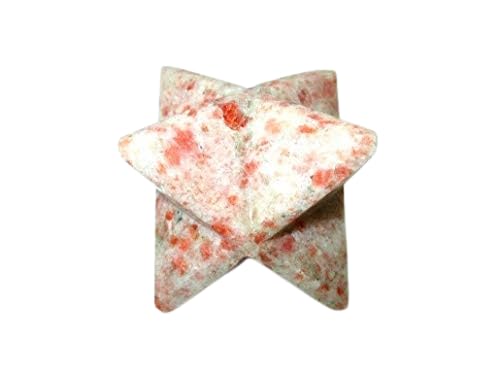 Sunstone Gemstone Merkaba | 2-inch | Spiritual Divine Mental Health | Natural Gemstone Merkaba | Decorative Item | Home Office Decor