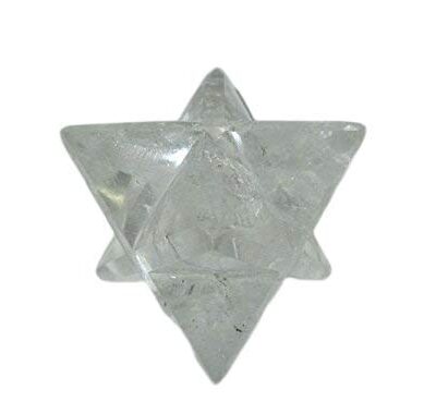 Crystal Quartz Gemstone Merkaba | 2-inch | Spiritual Energy | Natural Crystal Merkaba | Home Office Decor | Decorative Item
