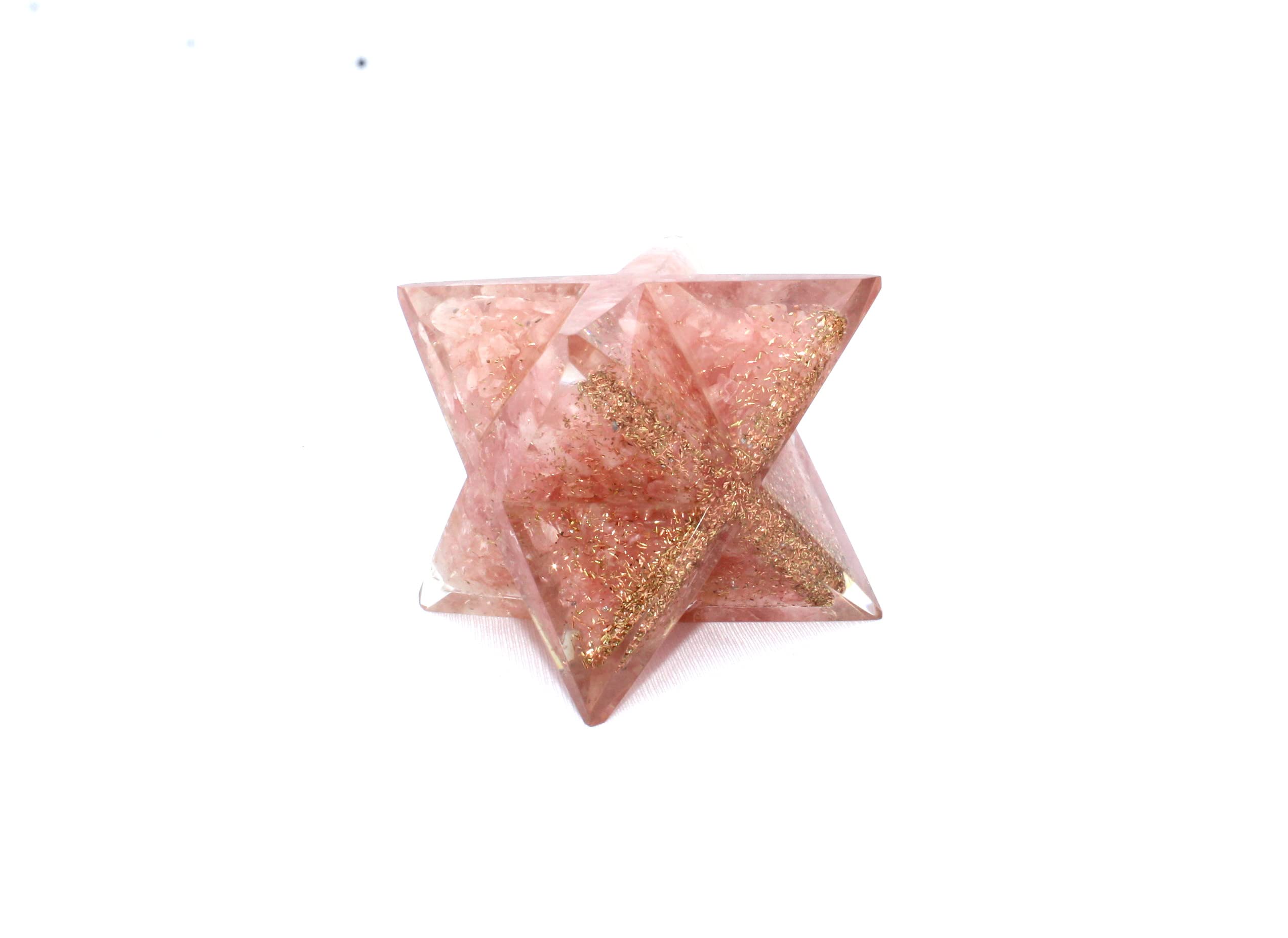 Rose Quartz Orgone Merkaba | Promote Love helps in relationship | Decorative Item | Home Office Decor