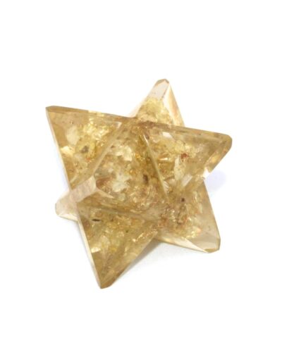 Citrine Orgone Merkaba | 4-inch | Spiritual , Prosperity | Energy Balancing | Decorative Item | Home Office Decor