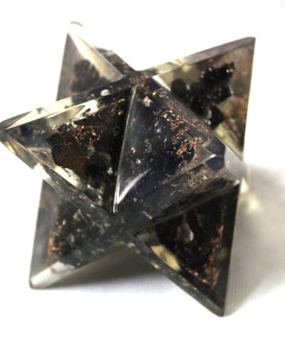 Tourmaline Orgone Merkaba | 4-inch | Protection | Remove Negative energy | Spiritual | Decorative Item| Home Office Decor