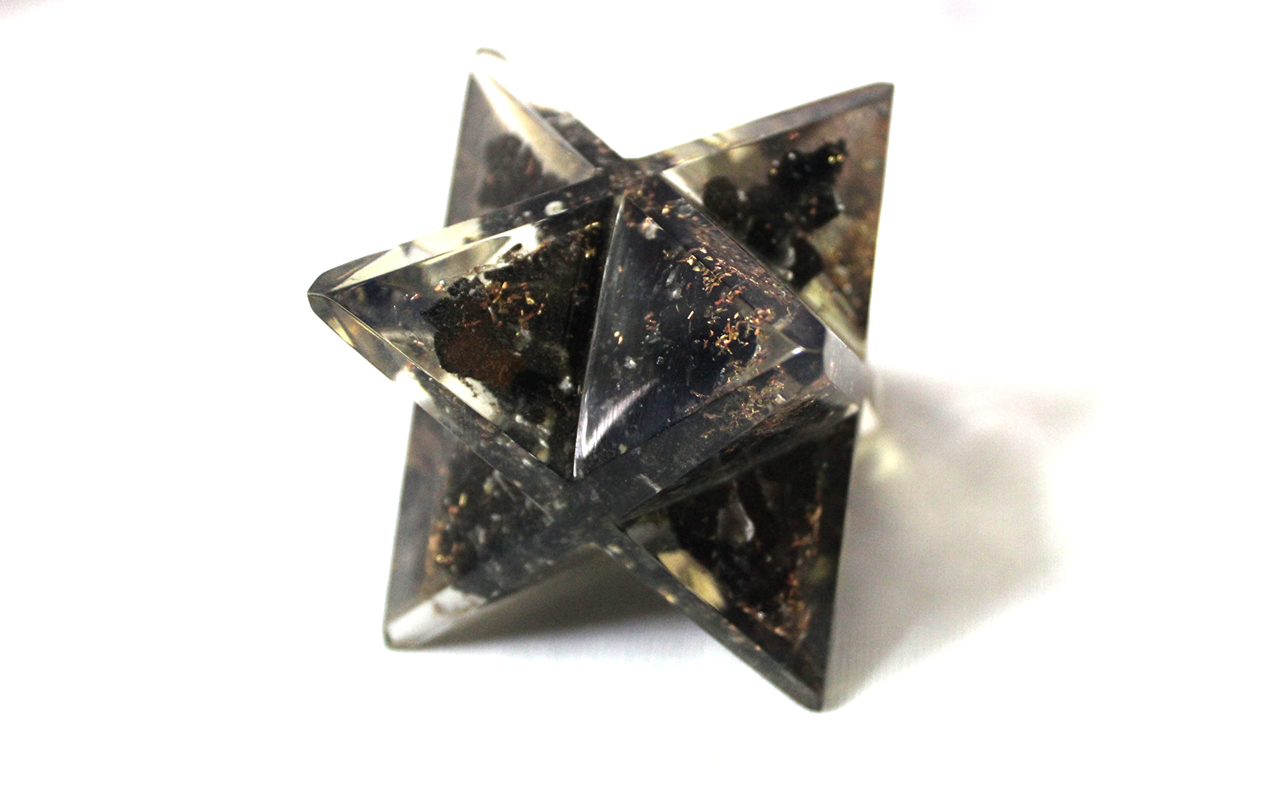 Tourmaline Orgone Merkaba | 4-inch | Protection | Remove Negative energy | Spiritual | Decorative Item| Home Office Decor
