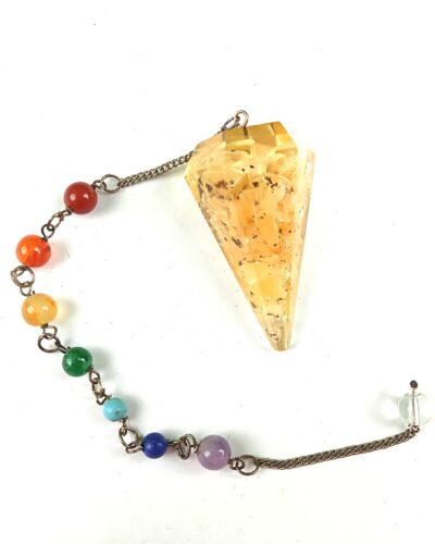 Golden Quartz Orgone Pendulum | Spirituality | Healing | Dowsing | Orgone Pendulum