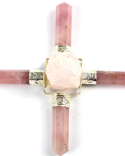 Natural Rough Rose Quartz Generator | 4 Point | Promote Love , Relationship | Emotional Healing | Energy Balance
