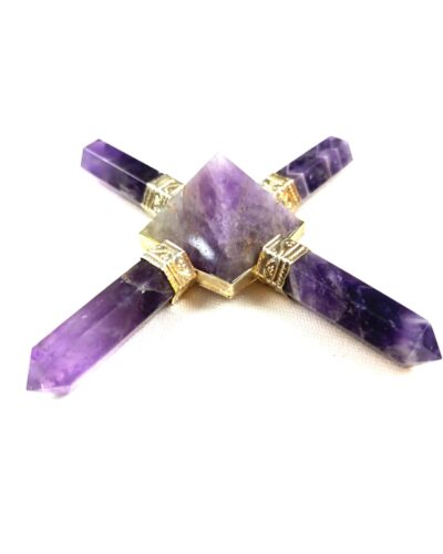 Natural Amethyst Generator | 4 point | Stress Anxiety Relief | Energy Positive Healing Focus | Positive Energy