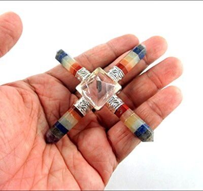 Natural Chakra Bonded 4 point Crystal pyramid Generator | Chakra Balancing | Crystal Therapy | Peace | Spiritual Energy