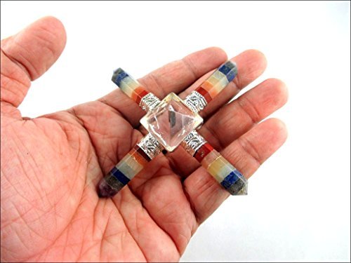 Natural Chakra Bonded 4 point Crystal pyramid Generator | Chakra Balancing | Crystal Therapy | Peace | Spiritual Energy