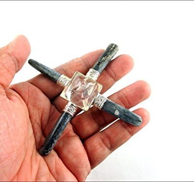 Blue Kyanite 4 point Crystal Pyramid Generator | 4 point | Positive Energy | Spiritual Healing | Aura Cleansing