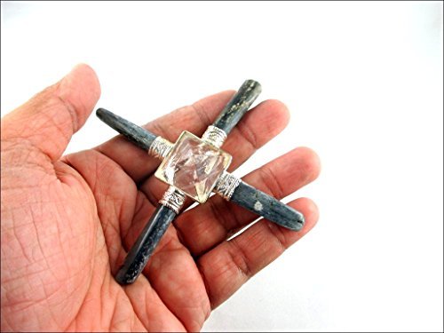 Blue Kyanite 4 point Crystal Pyramid Generator | 4 point | Positive Energy | Spiritual Healing | Aura Cleansing