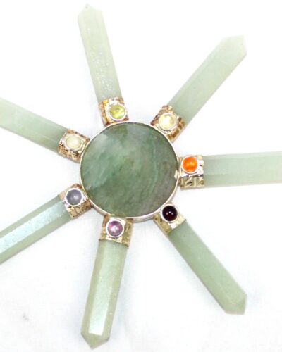 Natural green Aventurine Generator | 7 Point | Crystal Therapy | Spiritual Healing | Divine Energy | Improve energy Flow