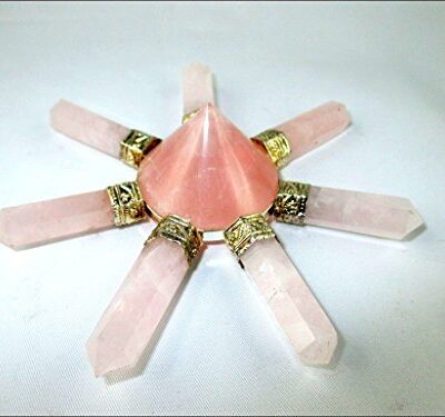 Natural Rose Quartz Generator | 7 Point | Promote Love , Helps in Relationship | Crystal Therapy | Spiritual Energy