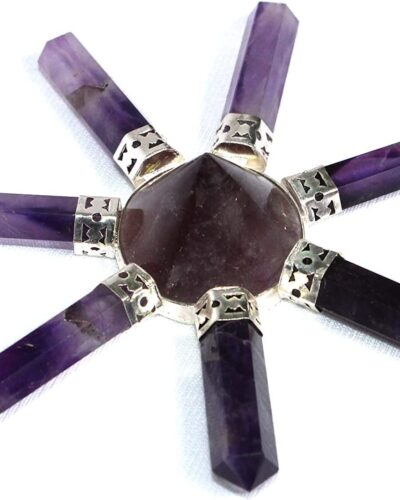 Natural Amethyst Generator | 7 Point | Stress Anxiety Relief | Crystal Therapy | Spiritual energy Gemstone