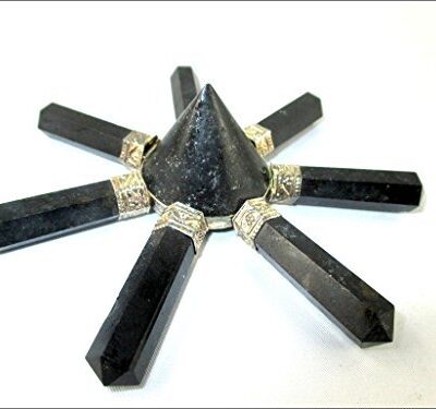 Natural Black Obsidian Generator | 7 point | Crystal Therapy | Spiritual Energy | Reiki Chakra Balance
