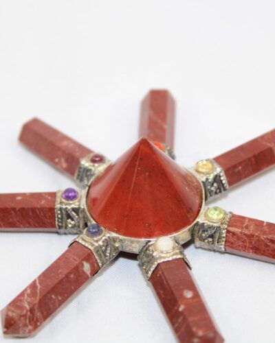 Natural Red Jasper Generator | 7 point | Grounding Protection & Stability | Crystal Therapy | Spiritual Healing
