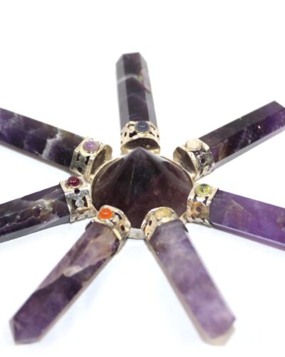 Natural Amethyst Generator | 7 Point | Stress Anxiety Relief | Crystal Therapy | Spiritual Healing Energy Meditation |