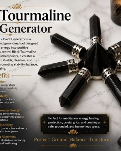 Natural Black Tourmaline Generator | 7 Point | Protection | Remove Negative Energy | Spiritual Energy | Crystal Therapy