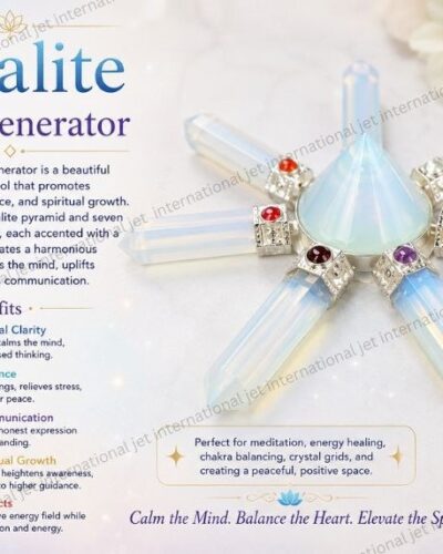 Natural Opalite Generator | 7 point | Crystal Therapy | Spiritual Energy | Progress Prosperity  | Opalite Generator