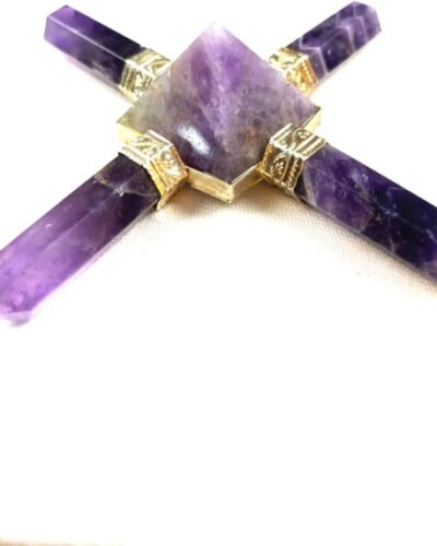 Natural Amethyst Generator | 4 point | Stress Anxiety Relief | Energy Positive Healing Focus | Positive Energy
