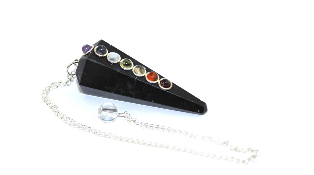 Tourmaline Chakra Faceted Cone Shaped Pendulum | Spiritual Healing | Protection Energy | Natural | Stone Pendulum