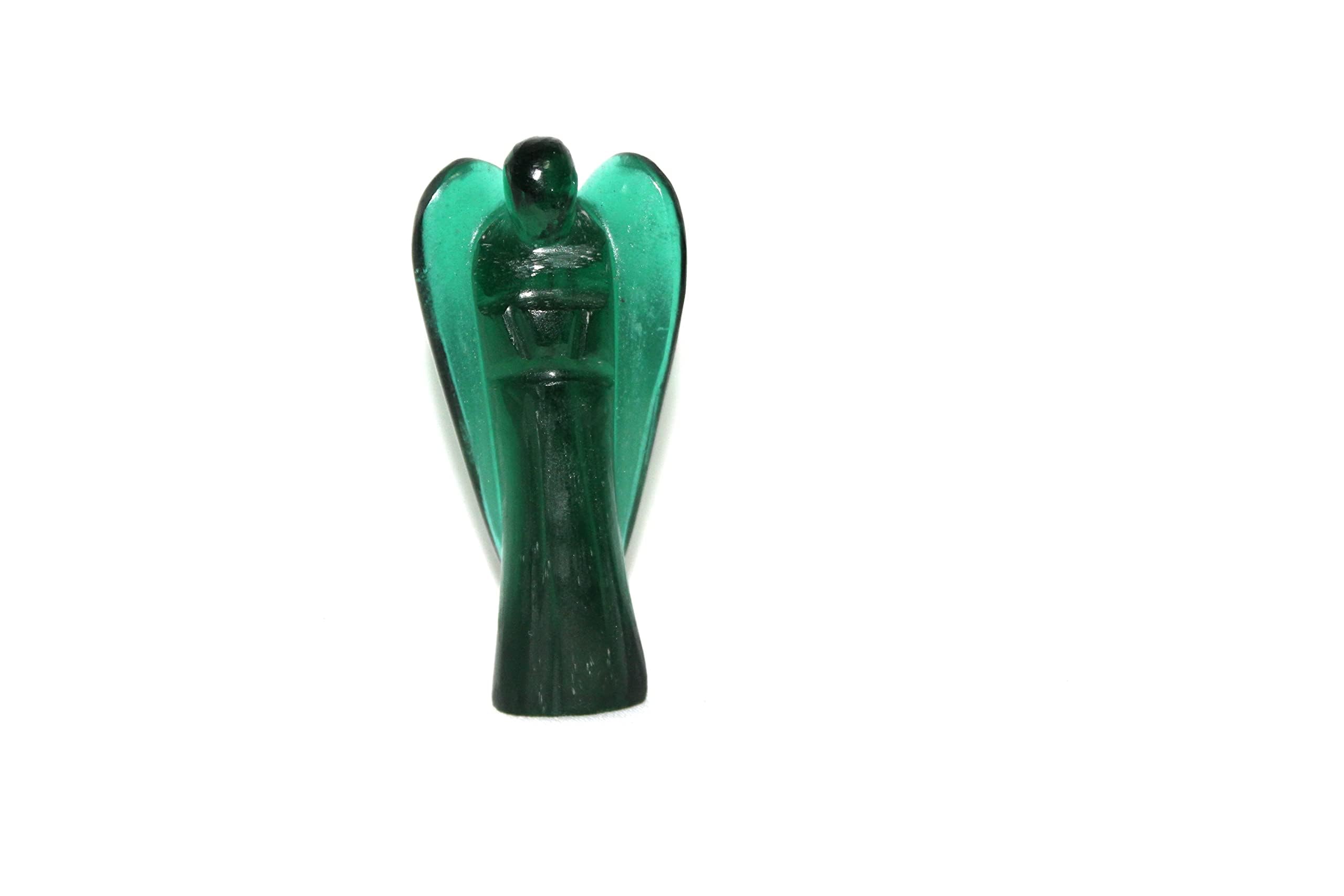 Green Glass Angel Figurine –3 inch Handcrafted Decorative Angel Showpiece for Home Décor & Gifting