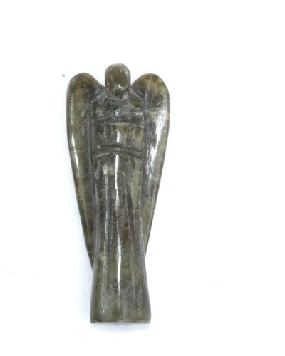 Gemstone Labradorite 3 Inch Angel – Hand Carved Crystal Angel Decorative Figurine