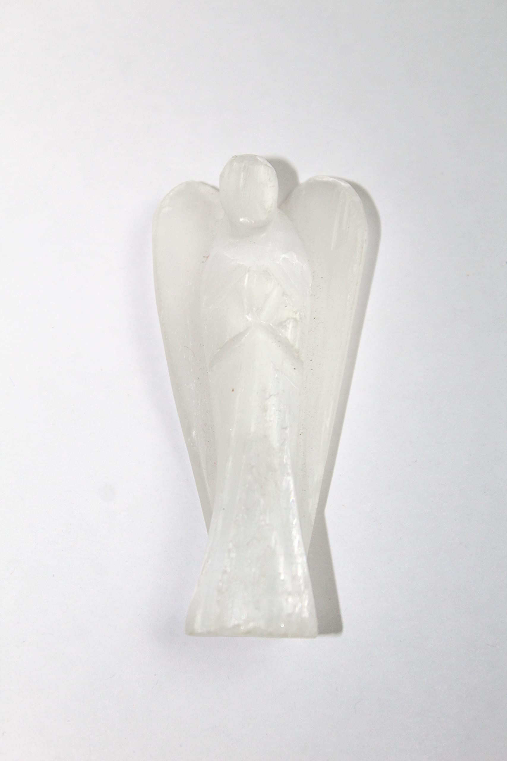 Selenite Angel Figurine – 2 Inch Handcrafted Decorative Crystal Angel for Home Décor & Gifting