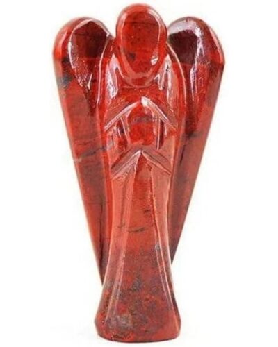 Red Jasper Angel Figurine – 2 Inch Handcrafted Decorative Stone Angel for Home Décor & Gifting