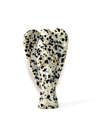 Dalmatian Jasper Angel – 2 inch Hand Carved Crystal Angel Decorative Figurine