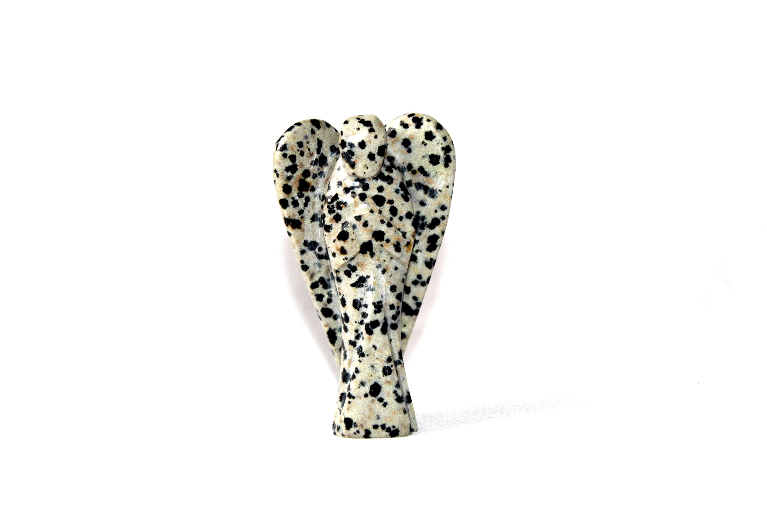 Dalmatian Jasper Angel – 2 inch Hand Carved Crystal Angel Decorative Figurine
