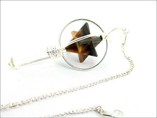 Tiger Eye Spinning Merkaba Pendulum | Protection | Decorative | Pendulum