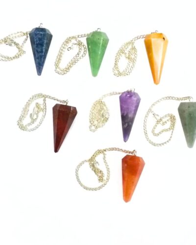 7 Chakra Cone Pendulum Set | Chakra Balancing | Spiritual Healing | Chakra Pendulum