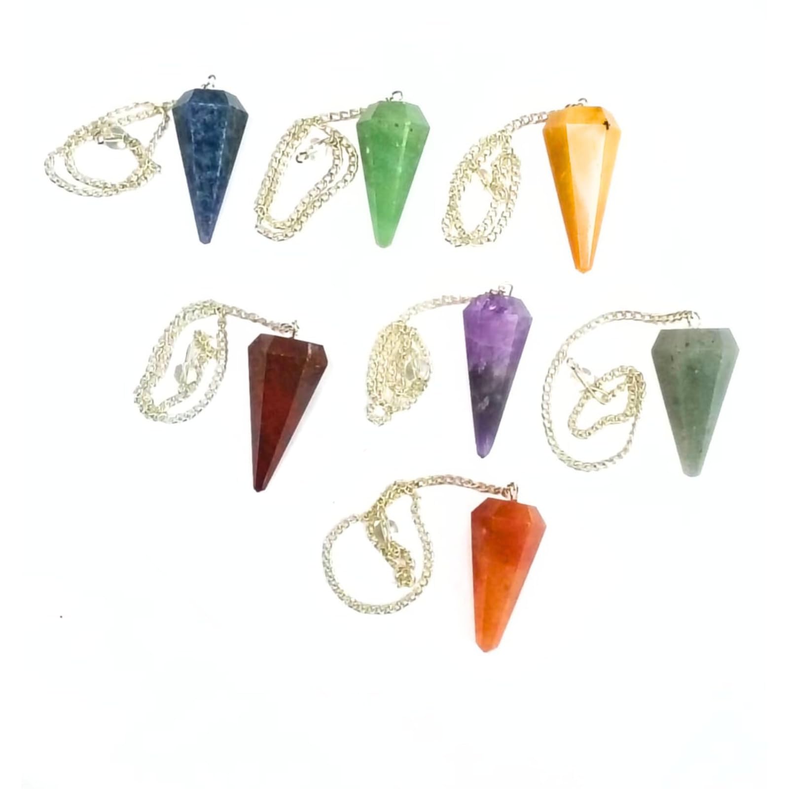 7 Chakra Cone Pendulum Set | Chakra Balancing | Spiritual Healing | Chakra Pendulum